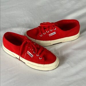 Superga Red Canvas Sneakers
